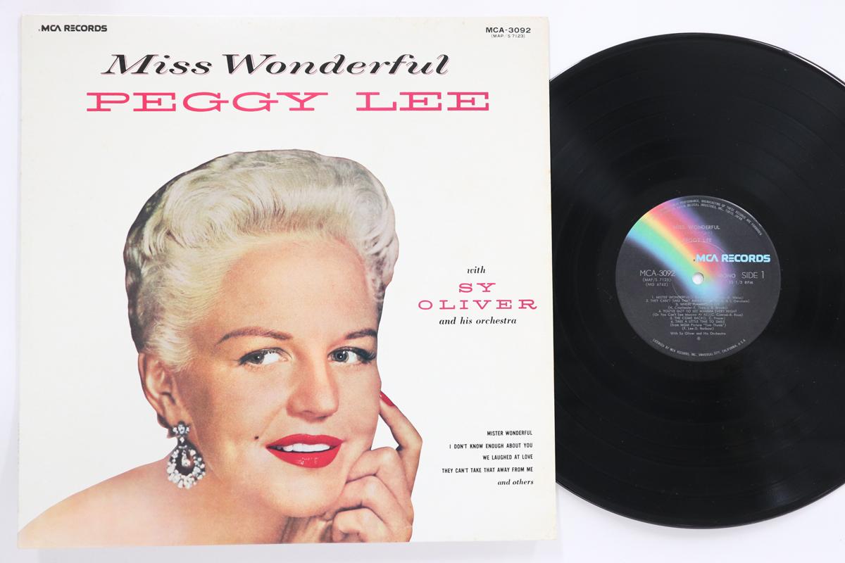 

LP Record PEGGY LEE - Miss Wonderful MCA3092 MCA 1974 Japan Jazz Used