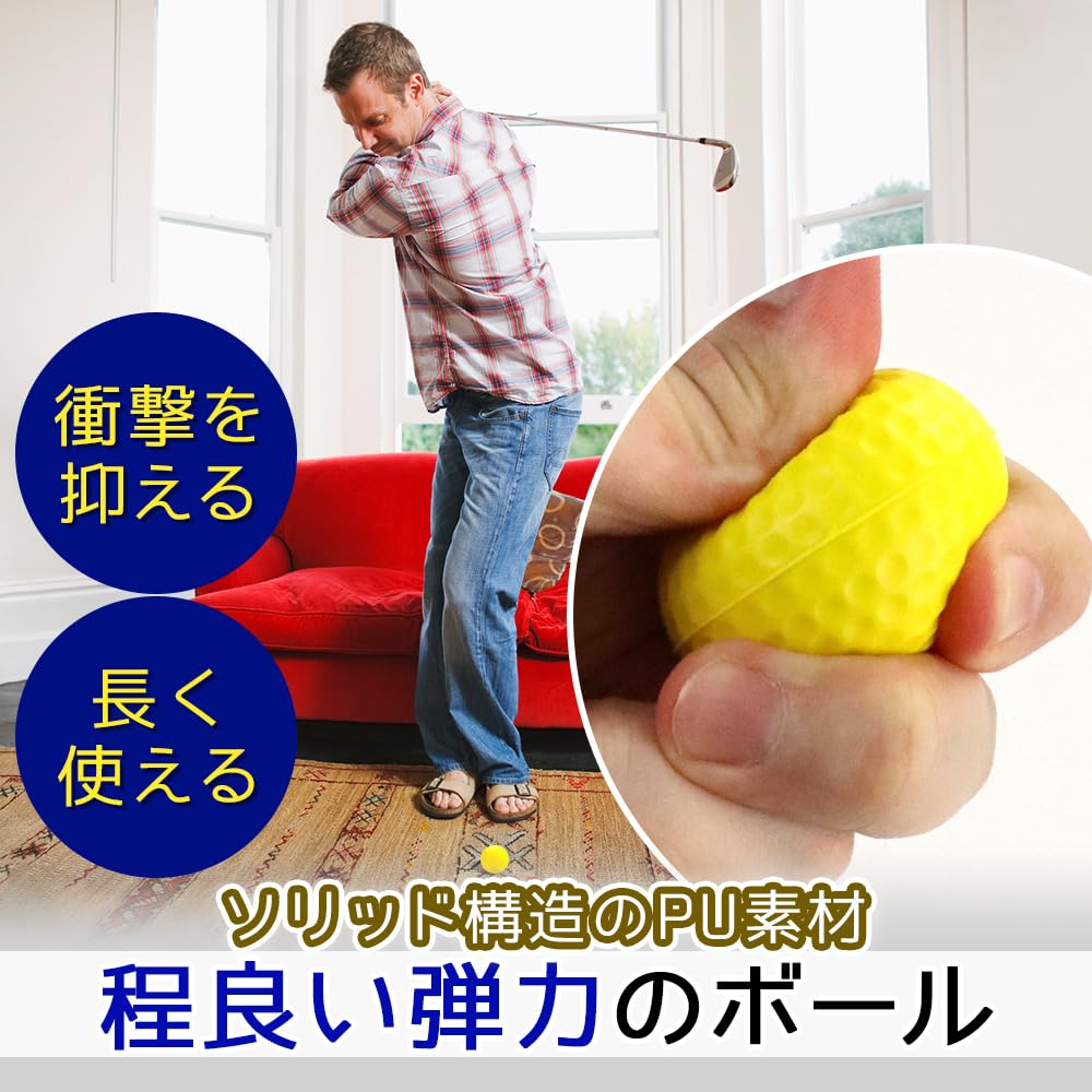 Golf Practice Balls for Approach 12 Large Indoor Repetitive Shots, Balls, Capacity, Visibility, Feel, Use, Practice, Self-Practice