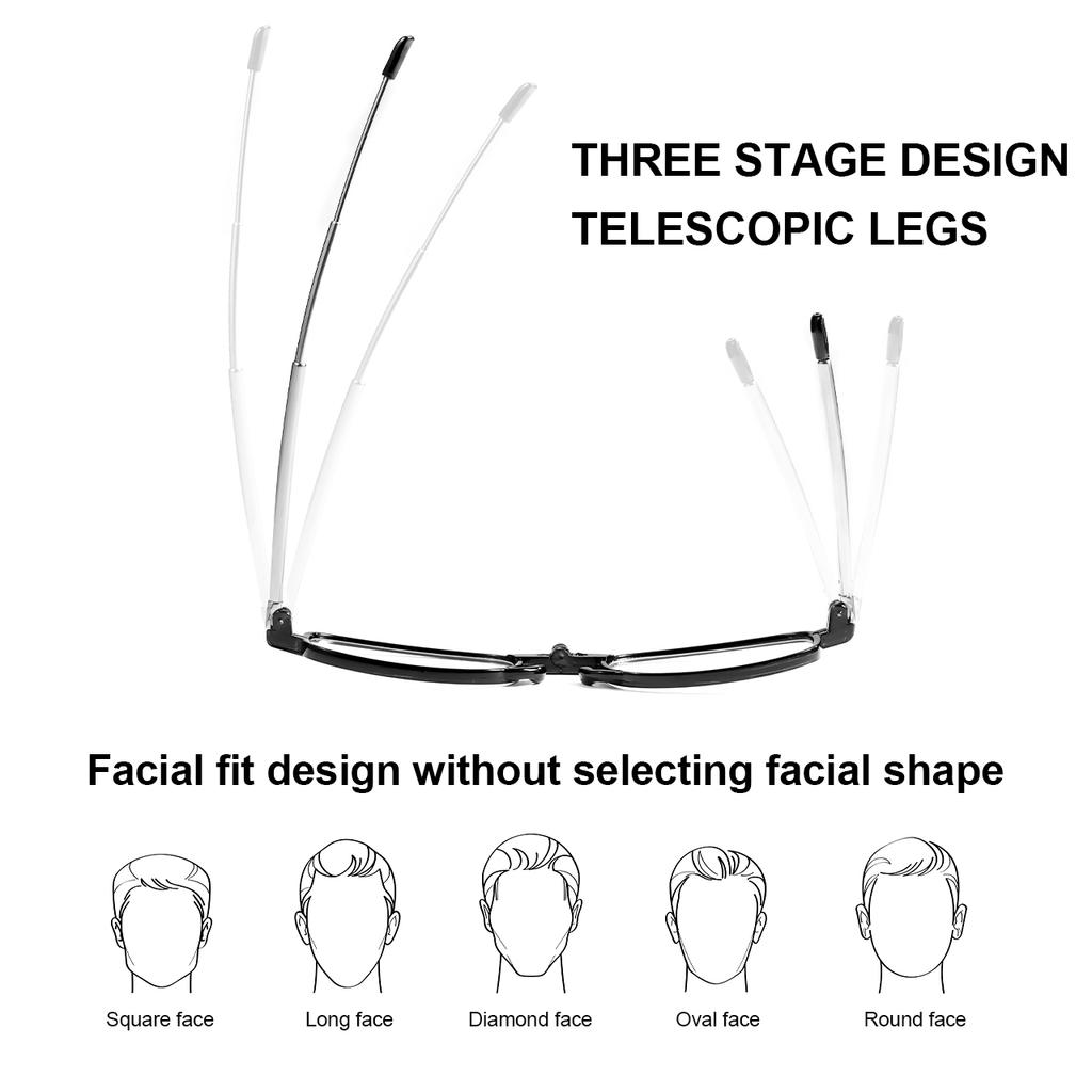 1pc High-definition Reading Glasses Unisex Ultralight Resin Presbyopic Eyeglasses Portable Foldable Vision Care Readers Eyewear