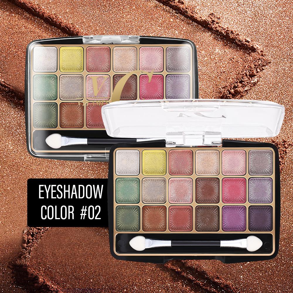 18 Color Eye Shadow Palette Makeup High Pearl Color Eye Shadow Palette European and American Eye Shadow Makeup Multi-color Eye Shadow Palette
