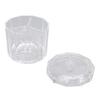 Cotton Swab Holder with Lid Clear Dust Proof Waterproof 3 Separate Compartments Cotton Balls Storage Box