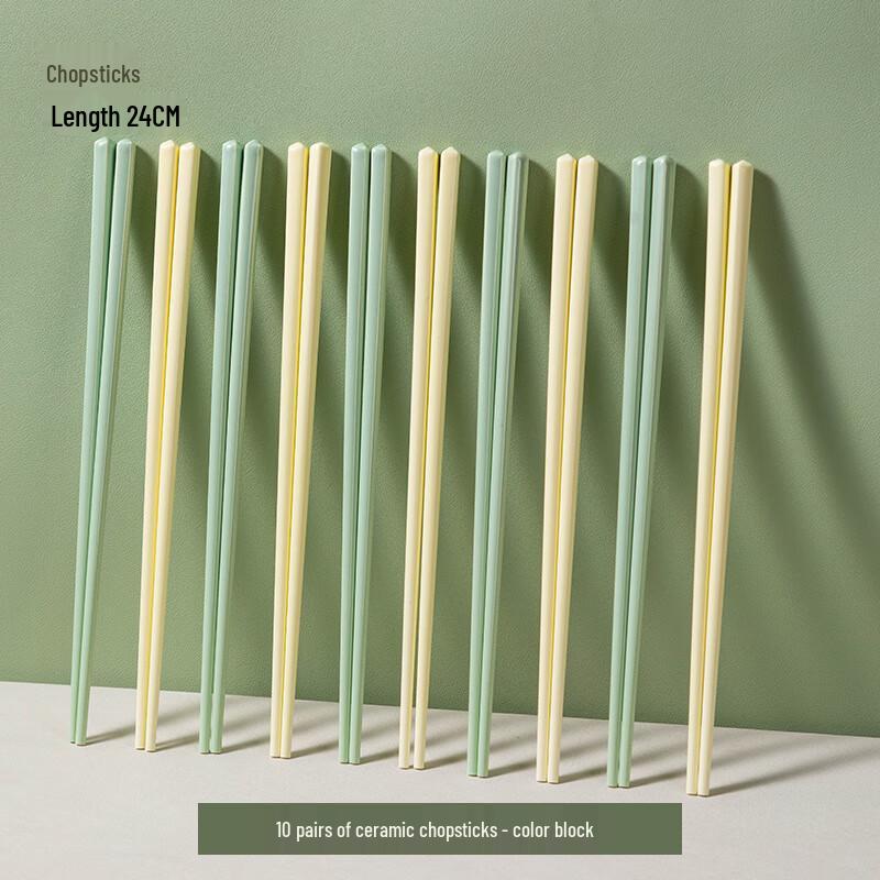 Jun Seventeen UD Cream Style Ceramic Chopsticks 10 Pairs
