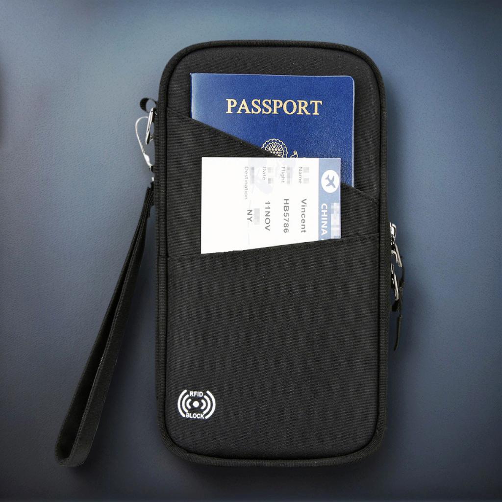 RFID Anti-theft Passport Flight Ticket Holder Wallet Large Capacity Document Bag Travel Card Bag Multi Functional Boarding Tote Bag