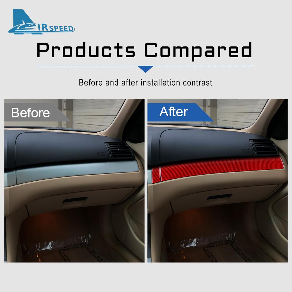 Carbon Fiber Interior Sticker Trim Cover for BMW 3 Series E46 1998-2006 Dashboard