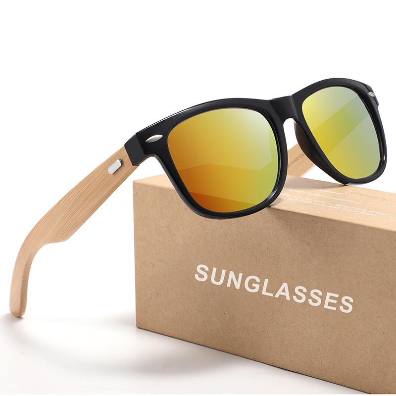 Wooden Sunglasses, Sunglasses, Men'S Retro Bamboo And Wood Glasses, Women'S Sunscreen, Rice Nail Sunglasses.