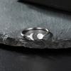 Lemegeton Crescent Moon Full Moon Rings for Women Stainless Steel Open Finger Rings 2026 Trend Jewelry