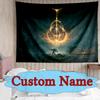 [Custom Name Tapestry]Power Celestial Dark Fantasy Printed Tapestry, Library Bedroom Dormitory Decor Wall Hanging Tapestry