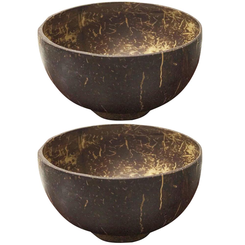 Natural Superior Coconut Bowl Splash Ink Coconut Shell Candy Storage Bowl Container Desk Ornament Creative Handicraft Decoration