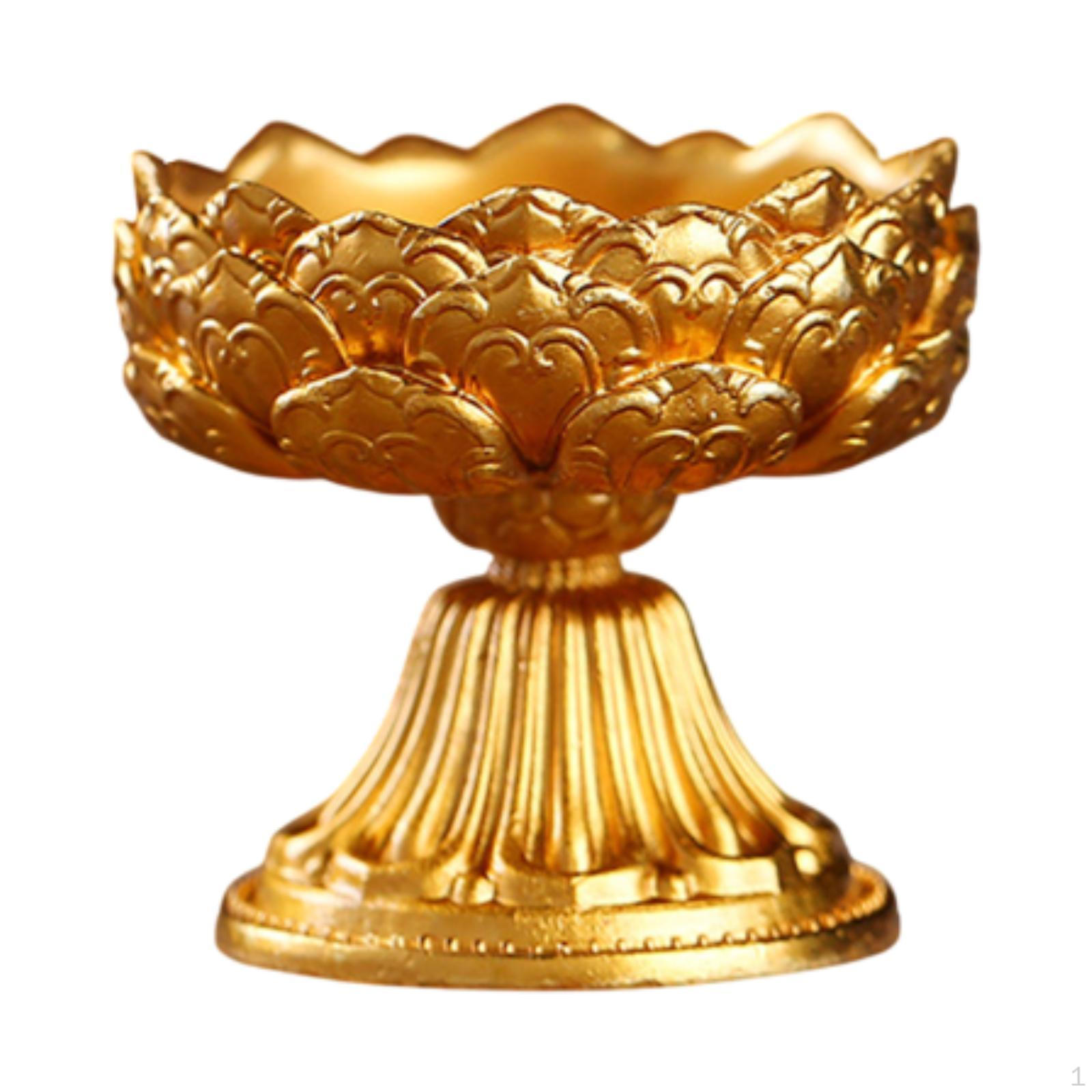 Ghee Lamp Butter Holder Candle Stand Lotus Shaped for Banquet