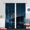 Flat Printing Party Curtains Shipwreck Polyester Without Electricity Summer Decorations Perfect Hotel Curtain Set Of 2 Made Washable