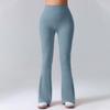 Women’s Yoga Bell-Bottom Trousers: High-Waisted, Slimming, Slightly Flared, Wide-Leg, Peach-Coloured, Butt-Lifting Sports and Fitness Trousers