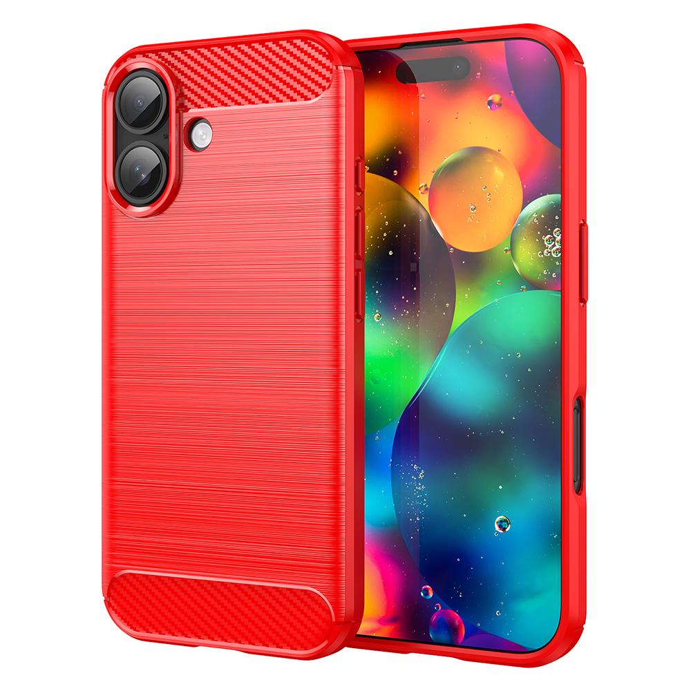 Für iPhone 17 Hülle Kohlefaser-Textur Gebürstete Schutzhülle