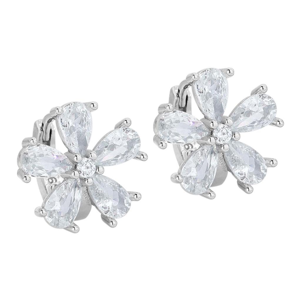 Cherry Blossom Stud Earrings - Simple Silver Fashion Jewelry