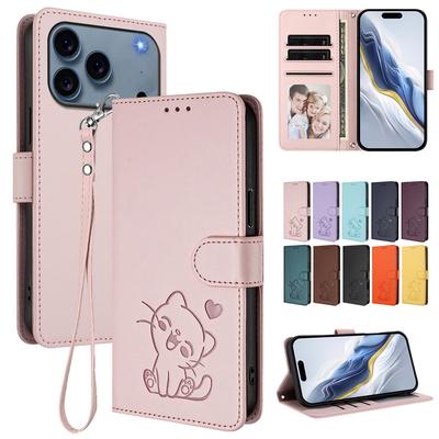 Stylish Leather Phone Case For iPhone Air 17 16 15 14 Plus 13 Pro 12 Mini X 10 XS Max Card Slots Holder Wallet Cover With Strap
