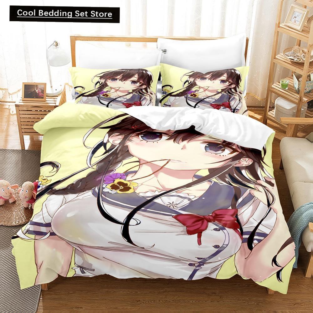 Anime Ore O Suki Nano Wa Omae Dake Kayo Bedding Set Single Twin Full Queen King Size Bed Set Adult Kid Bedroom Duvetcover Sets