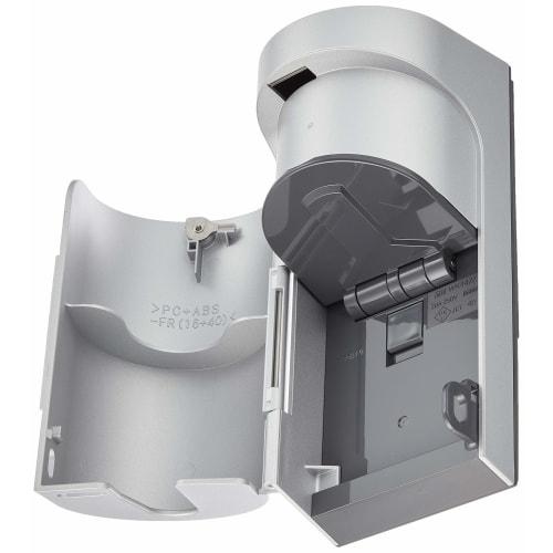 Panasonic EV/PHEV Charging 15A/20A Grounded Outdoor Outlet with Cover, Simple Key Included, Exposed/Embedded For 200V, White Silver WK4422S