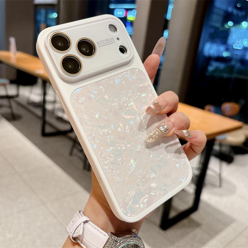 Luxury Gradient Dream Shell Phone Case For Apple iPhone 17 16 15 14 13 Pro Max Camera Lens Proteciton Glass Shockproof PC Cover