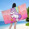 Cartoon Unicorn Animal Microfiber Beach Towel Absorbent Quick dry Soft Yoga Swimming Resort Mountain Climbing Towel