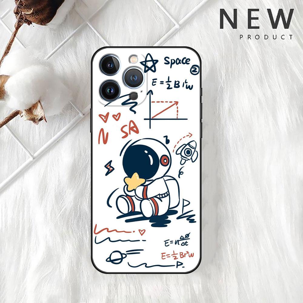 

Мультяшный крутой чехол с астронавтом для Apple iPhone 14 Pro Max 13 11 12 Mini SE 7 8 Plus X XS 6 6S, силиконовый чехол для телефона, мягкий чехол из ТПУ iPhone 6 6S Plus