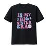 Groovy In My Big Sister Era Womens T Shirt White vintage Washed Versatile Slightly Top For Everyday Wear Comfortable Stretched