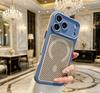 Applicable to iPhone17Pro mobile phone case Oracle two-color mesh magnetic suction Apple 16 summer heat dissipation and anti-drop case