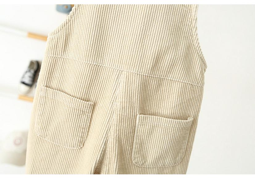 Korean-Style Kids Corduroy Overalls with Heart Embroidery - Unisex Jumpsuit 2026