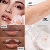 2pcs Nourishing Lip Oil Set, Transparent Dried Flower Clear Lip Gloss, Hydrating Plumping Glossy Tint, Moisturizing Shimmer Lip Care Makeup for Women