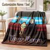 Spirited Away Custom Name Flannel Throw Blanket Soft Warm for Sofa Bed Indoor Home Use