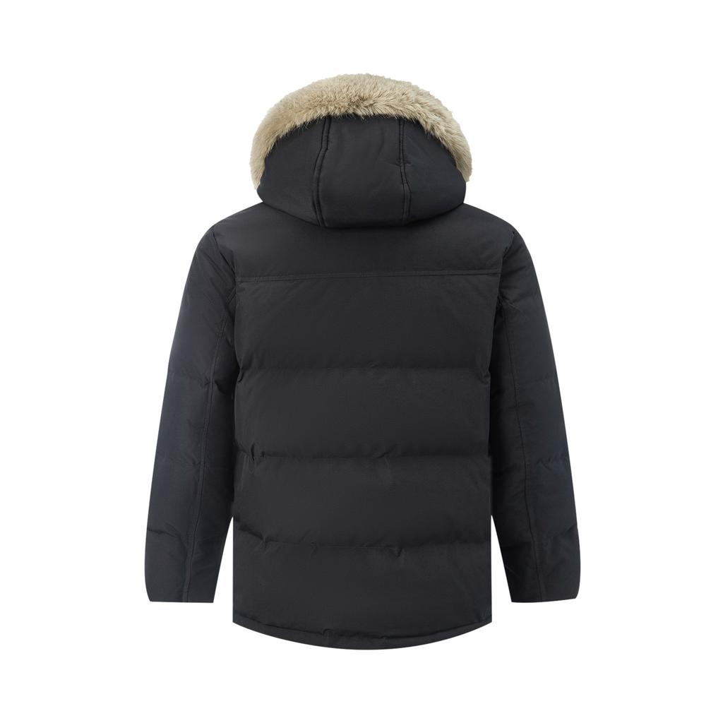 Li-Ning Solid Color Zipper Hooded Versatile Casual Down Jacket Unisex outerwear AYMV341-3