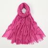 Large Size Cotton Feeling Scarf Women Plain Foulard Femme Luxury Hijab Long Bandana Evening Party Dress Shawls and Wraps