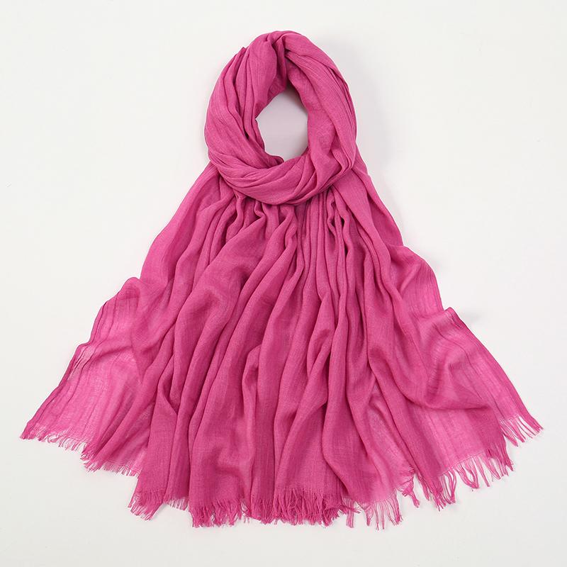 Large Size Cotton Feeling Scarf Women Plain Foulard Femme Luxury Hijab Long Bandana Evening Party Dress Shawls and Wraps