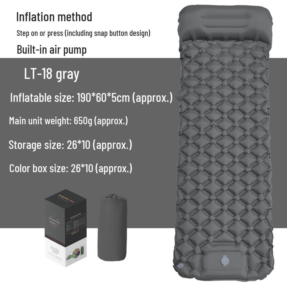 Diamond TPU Inflatable Camping Mat - Foot-Operated, Thickened and Moisture-Proof