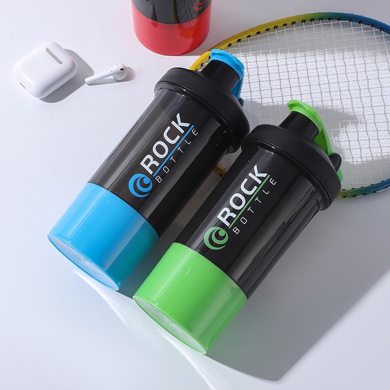 Double Layer Shaker Bottle with Powder Compartment for Smoothies, Water, and Protein