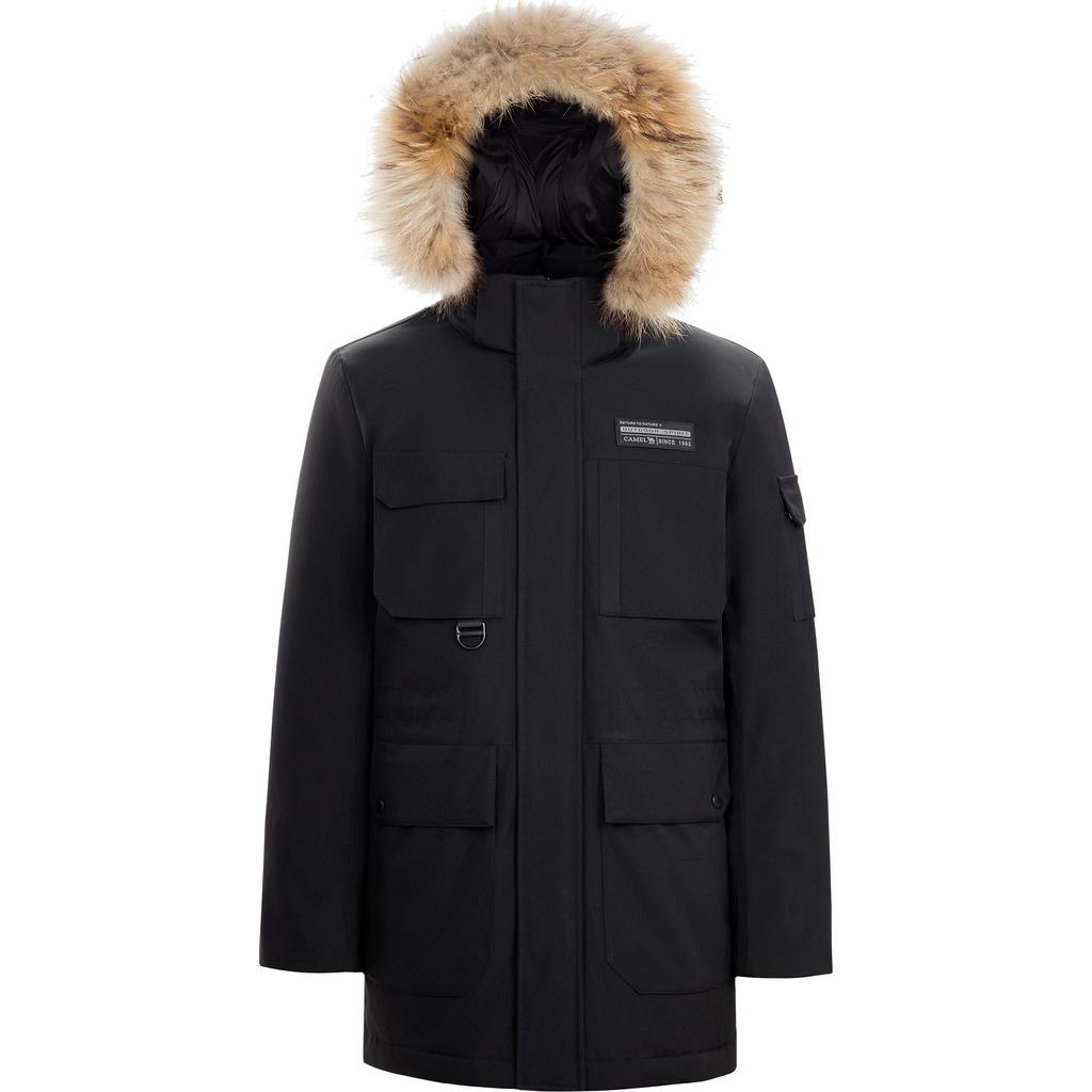 Camel Down Jackets Men's Detachable Hood Thickened Parka Down Jacket DBY110081A