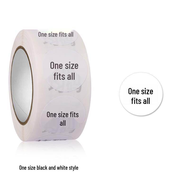 Self-Adhesive Round Size Stickers for Apparel & Footwear