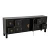 ORIENTE TV Furniture 130 X 24 X 50.5 Cm Black Gold Wood