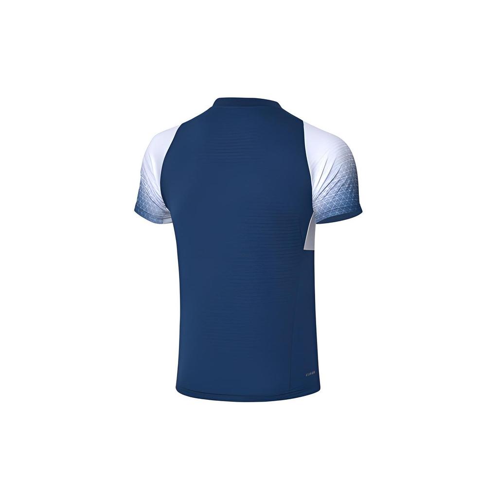 Li Ning Badminton Series Sweat-Absorbing Comfortable Short Sleeve T-Shirt Men Tops Navy-Blue AAYQ011-2