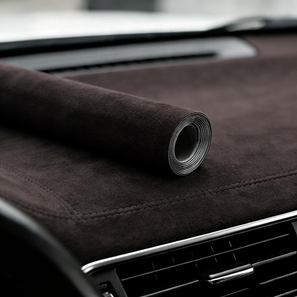 Self Adhesive Suede Roll Artificial Faux Suede Fabric, Free Cutting Car Interior Trim Wrap for Sunroof Door Console Sofa Seats