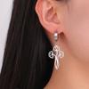 Lucktune Lotus Yoga Buddhism Flower Pendant Earrings Stainless Steel Women's Earring Gold Color Jewelry Date Party Gift Sale