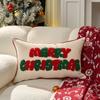 Merry Christmas Throw Pillow Case Soft 30x50 45x45 Sofa Cushion Covers Colorful Embroidered Design Party Pillowcase
