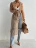 Spring/Summer Solid Loose Thin Sleeves Lantern Sleeve Cardigan Long Shirt Outerwear