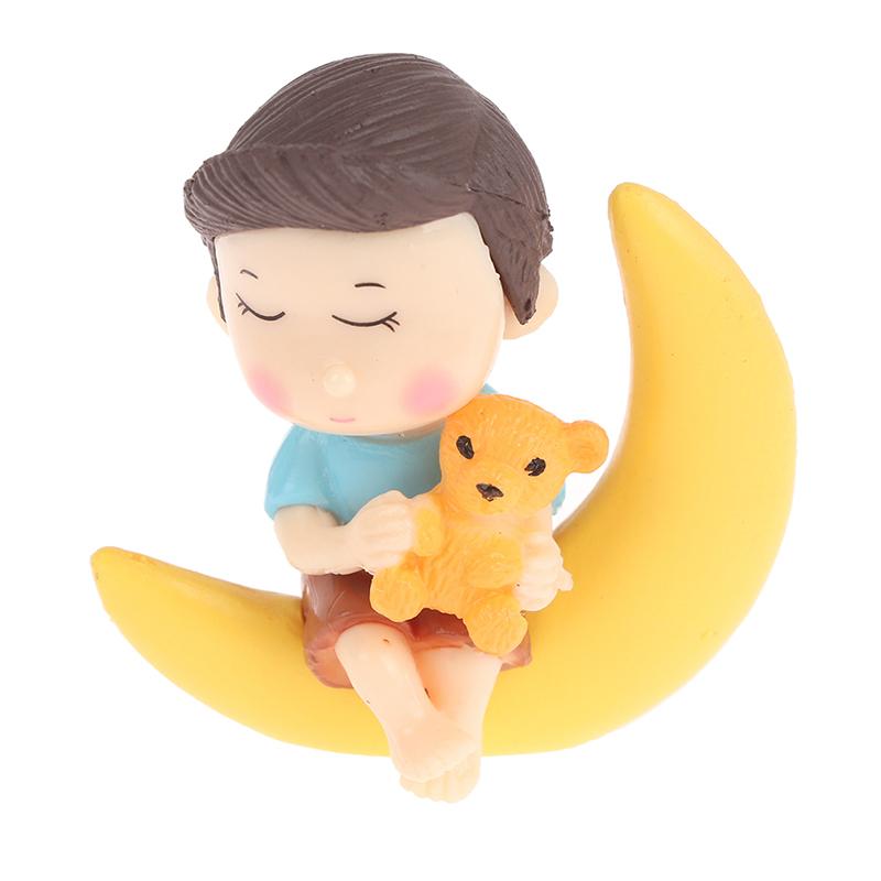 1Pár Moon Pár Romantické figurky Diy Ornamenty Bonsai Domácí dekorace na stůl