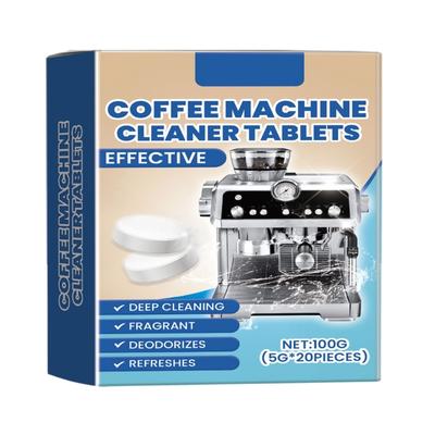 20Pieces Coffee Machine Cleaning Tablets Effervescents Descaling Tablets for Easy and Safe Maintenances