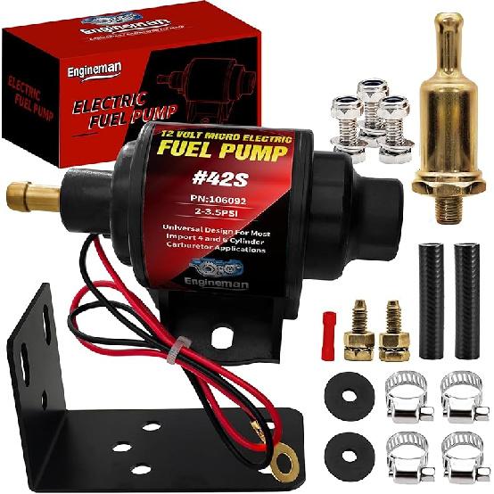 12D Micro Electric Diesel Fuel Pump Universal 5/16 Inch Inlet And Outlet 12V 1-2 A, 35 GPH, 4-7 PSI