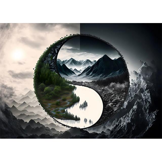 

Tai Chi Yin And Yang Balance Landscape Prints Poster Canvas Painting Modern Wall Art Pictures For Living Room Bedroom Home Decor 21x30cm No Framed