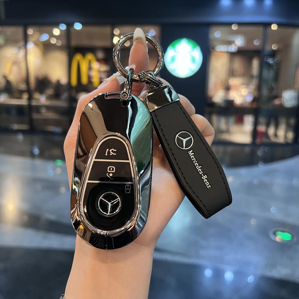 TXF4   Car Key Case Cover Shell Protector For Mercedes Benz 2021 C /S Class W223 W206 S350L S400L S450L S500L Accessories