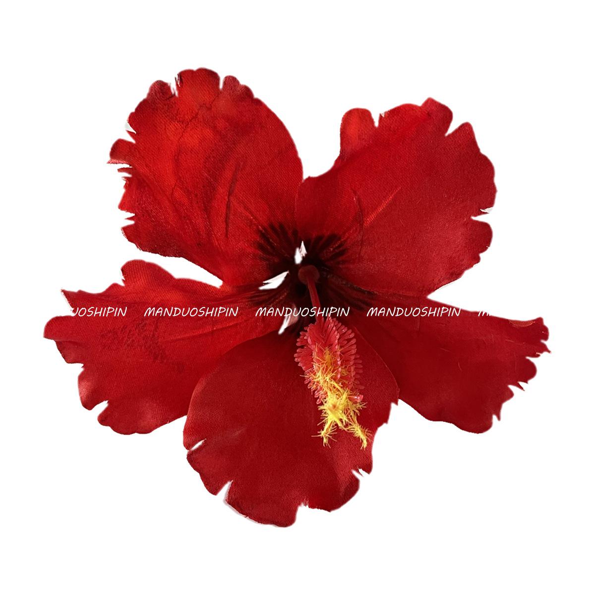 

Гавайська гібіскус шпилька для волосся - Стильний пляжний аксесуар для відпустки темно-червоний колір