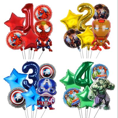 1 Set Marvel Spiderman Hulk Held Ballon Babyparty Dekoration Geburtstagsfeier Dekorationen Avengers Thema Kinderspielzeug Geschenk Luft