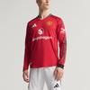 adidas Free Shipping With AdiClub Manchester United 25/26 Long Sleeve Home Authentic Jersey JP3022-