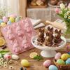 Easter Bunny Mold Set 3D Silicone Ice Tray Food-Grade Safe BPA-Free Non-Stick Easter Bunny Shape Mold for Baking Chocolate Cake Jelly Fudge Snacks